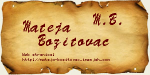 Mateja Bozitovac vizit kartica